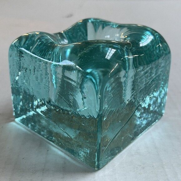 Tea Light Clear Blue Recycled Glass Votive Decor Home Heavyweight Paper - Picture 3 of 10